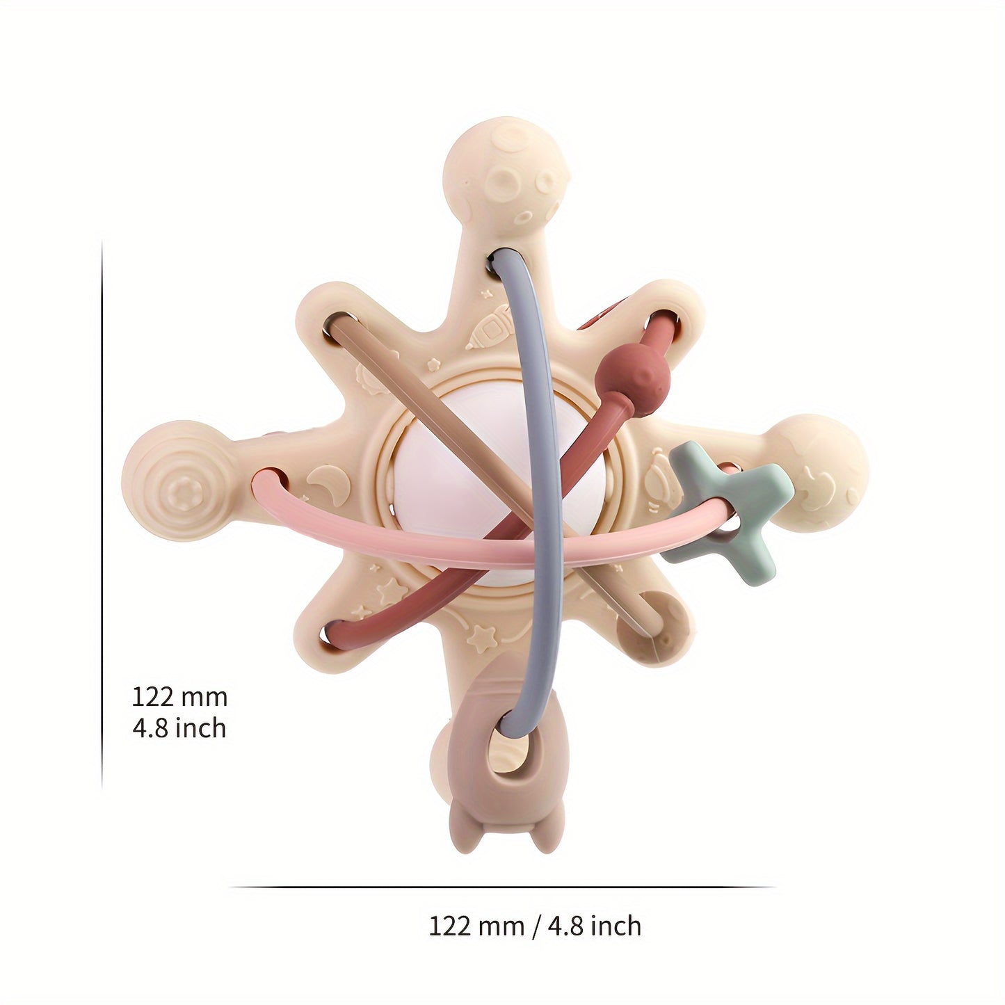 Minge senzorială din silicon pentru pat cu clopoțel și zdrențuitoare, jucării pentru nou-născuți, cadou pentru copii, jocuri de dezvoltare de la 0 la 12 luni, cadouri de Halloween și Crăciun