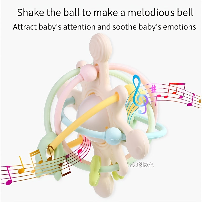 Minge senzorială din silicon pentru pat cu clopoțel și zdrențuitoare, jucării pentru nou-născuți, cadou pentru copii, jocuri de dezvoltare de la 0 la 12 luni, cadouri de Halloween și Crăciun