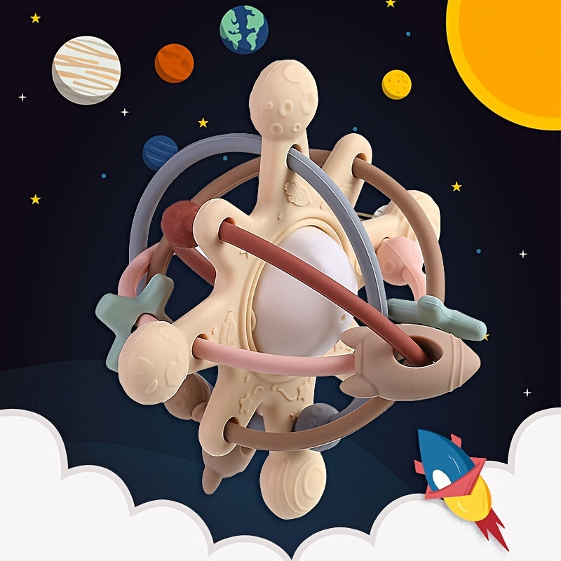 Minge senzorială din silicon pentru pat cu clopoțel și zdrențuitoare, jucării pentru nou-născuți, cadou pentru copii, jocuri de dezvoltare de la 0 la 12 luni, cadouri de Halloween și Crăciun